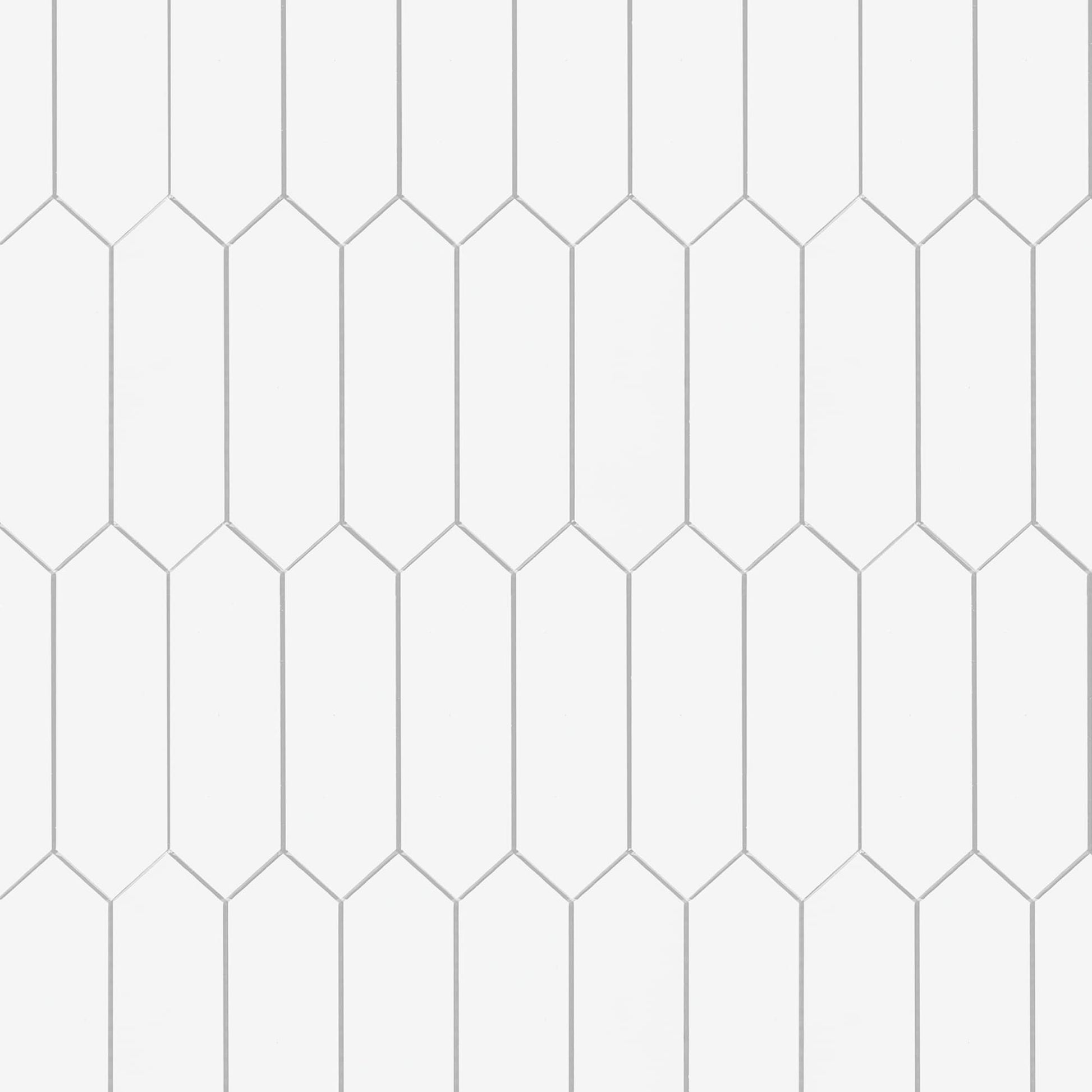 SUNWINGS Picket White 11-in x 12-in Matte Composite Hexagon Peel and stick Mosaic Wall Tile product image