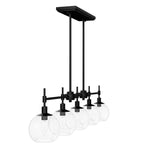 Hunter Xidane 5-Light Matte Black Mid-century Chandelier