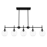 Hunter Xidane 5-Light Matte Black Mid-century Chandelier