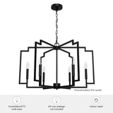 Hunter Zoanne 6-Light Matte Black Modern/Contemporary Cage Chandelier