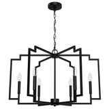 Hunter Zoanne 6-Light Matte Black Modern/Contemporary Cage Chandelier