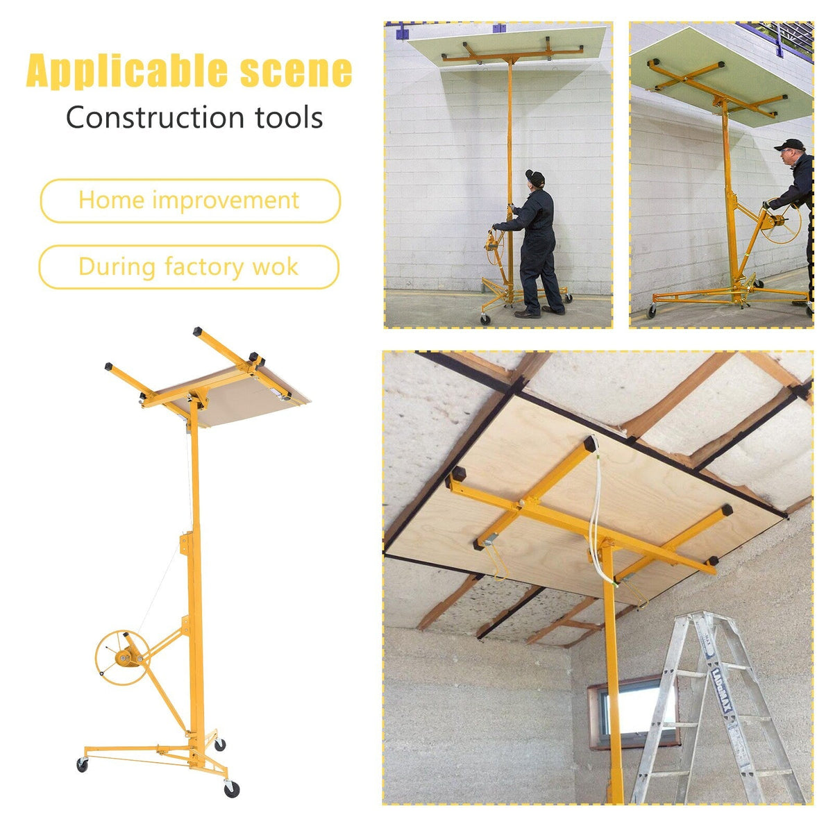 Maocao Hoom 11-ft H x 53.5-in L x 53.5-in W Steel Drywall Lift
