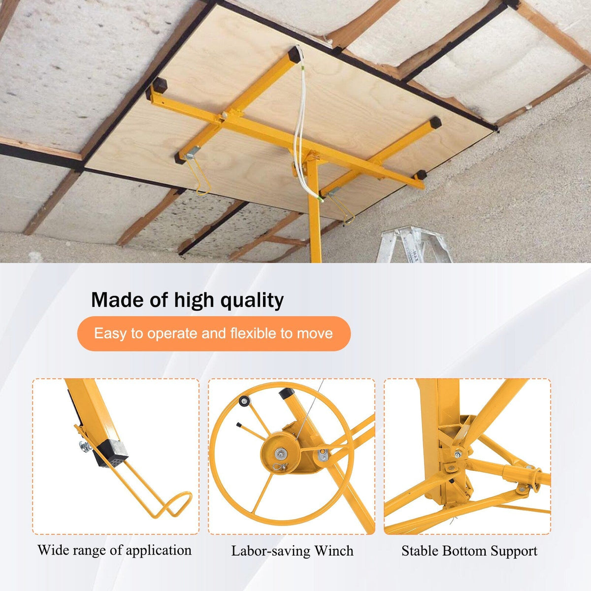 Maocao Hoom 16ft Drywall Lift 16-ft H x 53.5-in L x 53.5-in W Steel Drywall Lift
