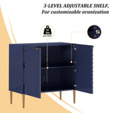Clihome 15.75-in W x 31-in H Mdf Navy Freestanding Utility Storage Cabinet