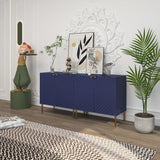 Clihome 15.75-in W x 31-in H Mdf Navy Freestanding Utility Storage Cabinet