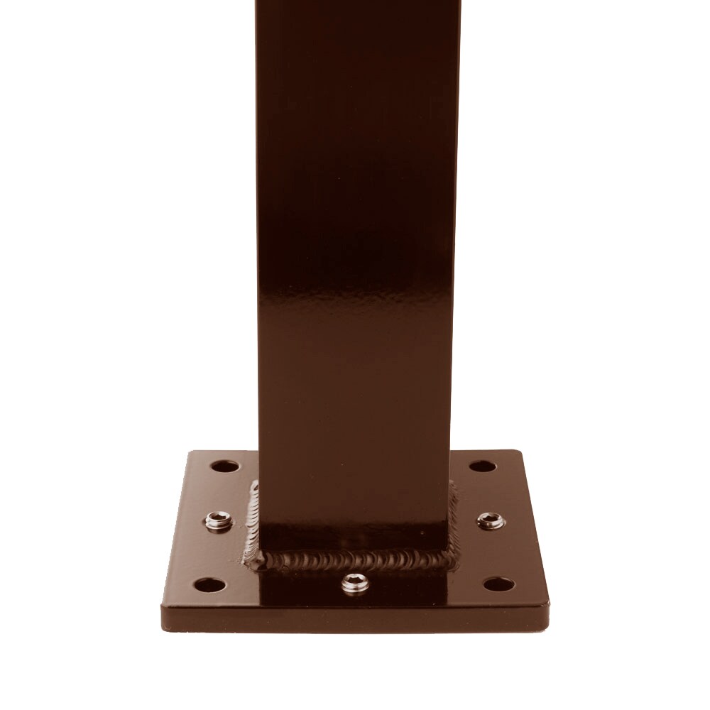Deckorators 2.5-in x 2.5-in x 4-ft Weathered Brown Aluminum Deck Middle Stair Post