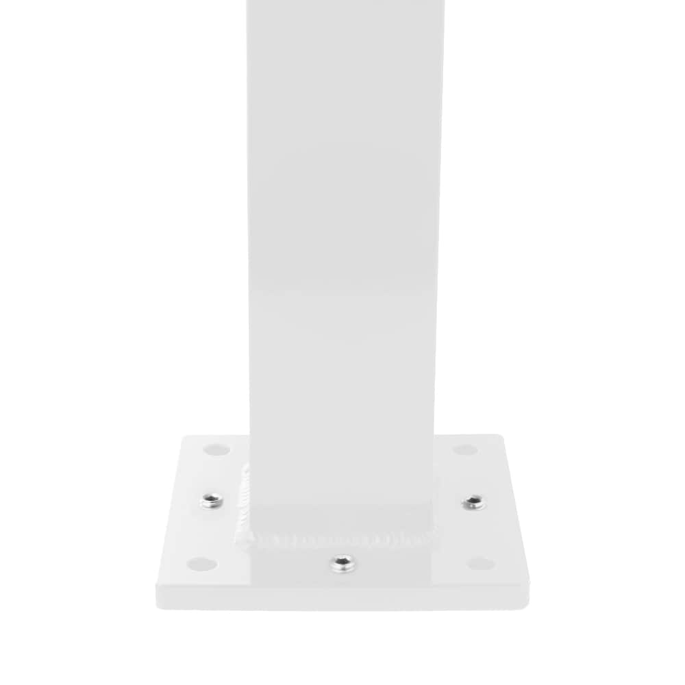 Deckorators 2.5-in x 2.5-in x 3-1/4-ft Textured White Aluminum Deck Line Post
