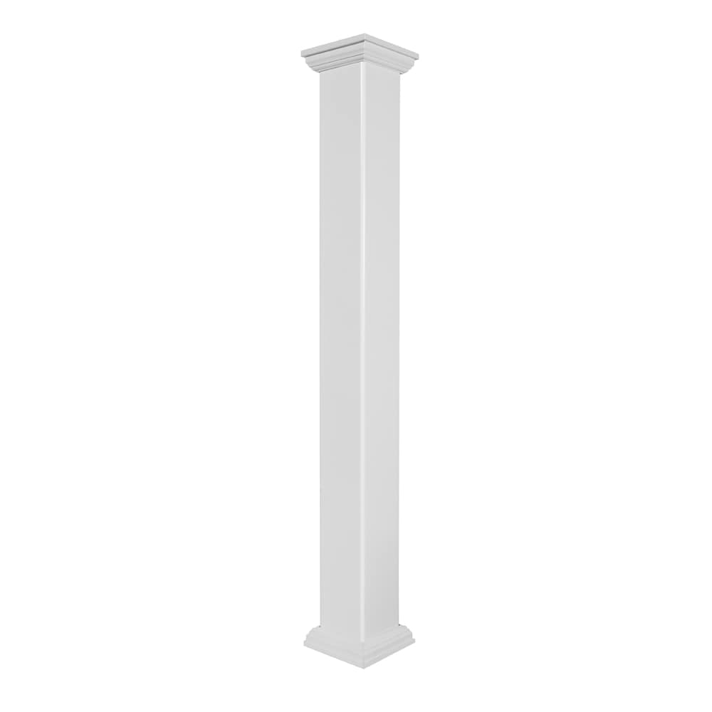 Deckorators 4-in x 4-in x 8-ft White Composite Deck Post Sleeve