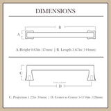 allen + roth Casual Square (256Mm) Center to Center Rectangular Bar Appliance Pull