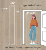Element Flooring Irving Park Dewdrop European White Oak 8-33/50-in W x 9/16-in T x Varying Length Wirebrushed Water Resistant Engineered Hardwood Flooring (31.25-sq ft / Carton)