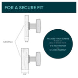 Origin21 Origin 21 Zoey 5-1/16-in (128mm) Center to Center Blue Gray Square Handle Drawer Pull