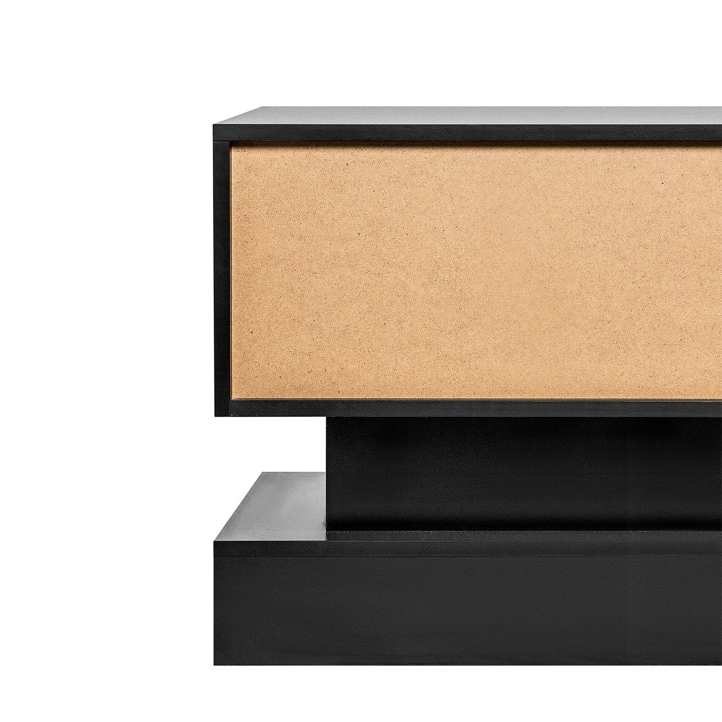 GZMR Black morden TV Stand with LED Lights Modern/Contemporary Black Tv Cabinet (Accommodates TVs up to 55-in)