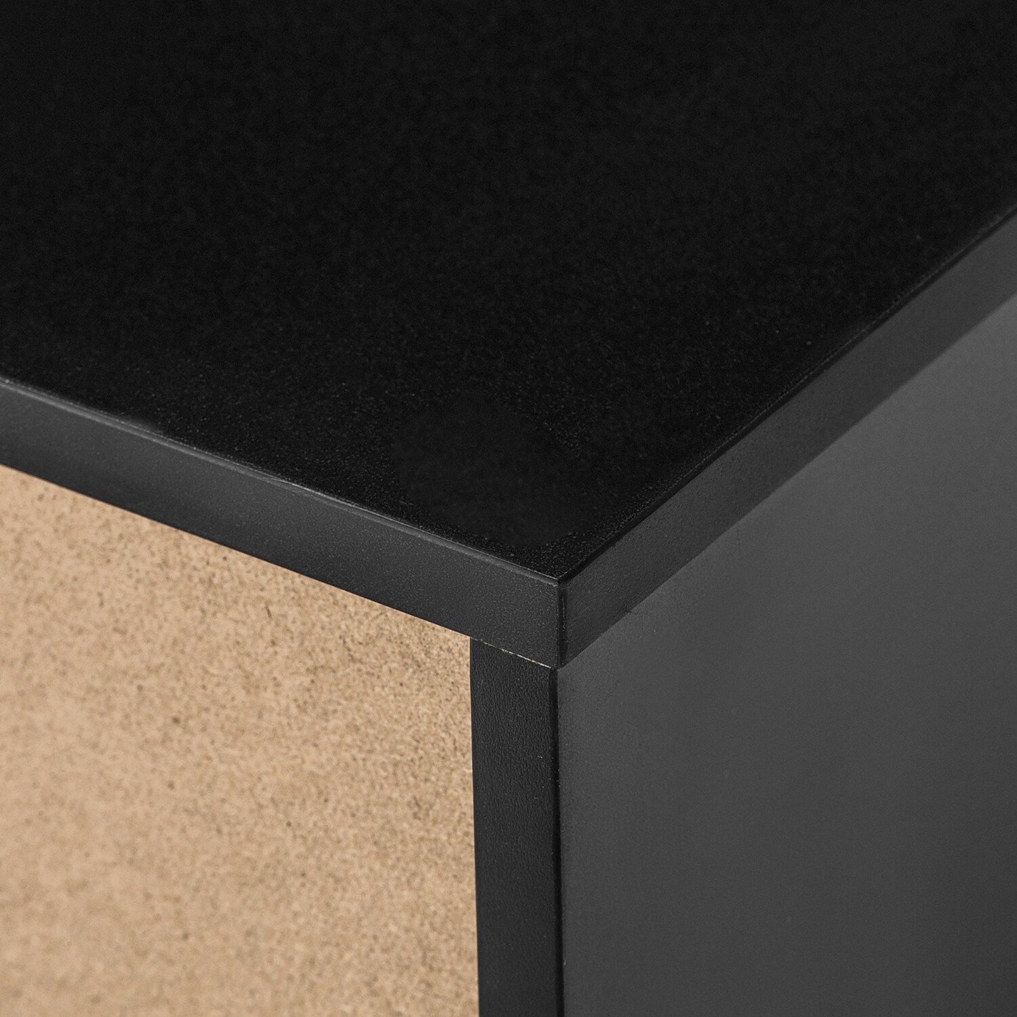 GZMR Black morden TV Stand with LED Lights Modern/Contemporary Black Tv Cabinet (Accommodates TVs up to 55-in)