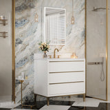 Forclover 20-in x 30-in Lighted LED Fog Free Surface/Recessed Mount Silver Mirrored Soft Close Medicine Cabinet with Outlet