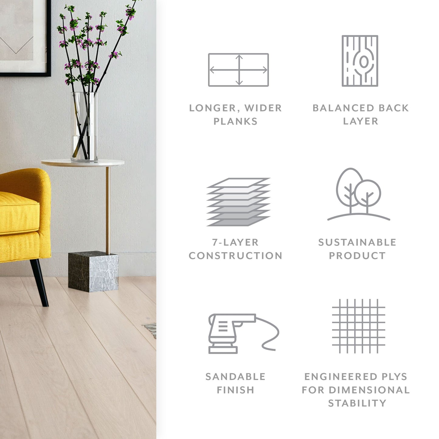 Element Flooring Hickory Mountain Peak hardwood flooring — color and finish detail
