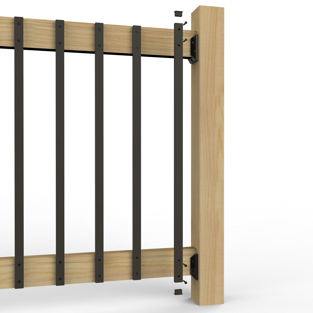 Deckorators 3/4-in x 32-in Bronze Aluminum Rectangular Deck Baluster (10-Pack)