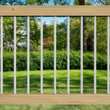Deckorators 3/4-in x 26-in White Aluminum Round Deck Baluster (10-Pack)