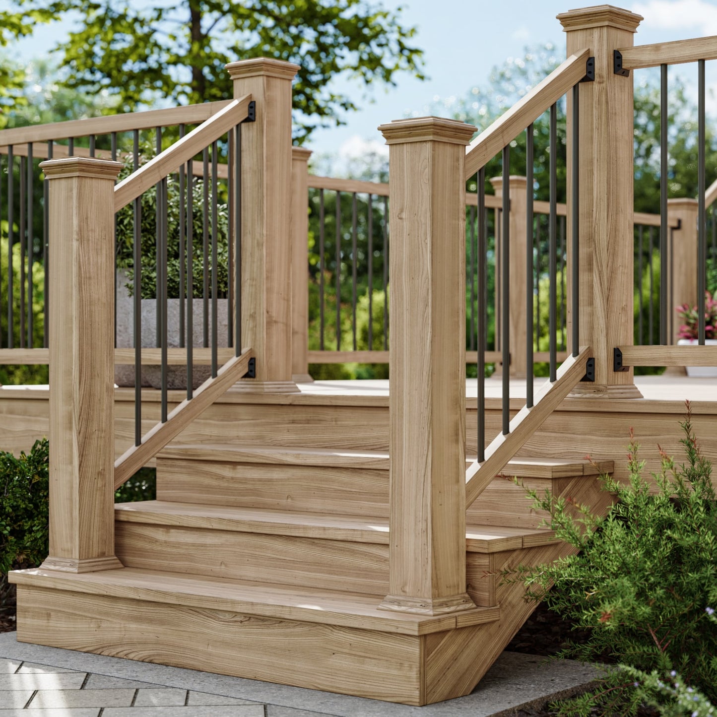 Deckorators 3/4-in x 32-in Bronze Aluminum Round Deck Baluster (10-Pack)