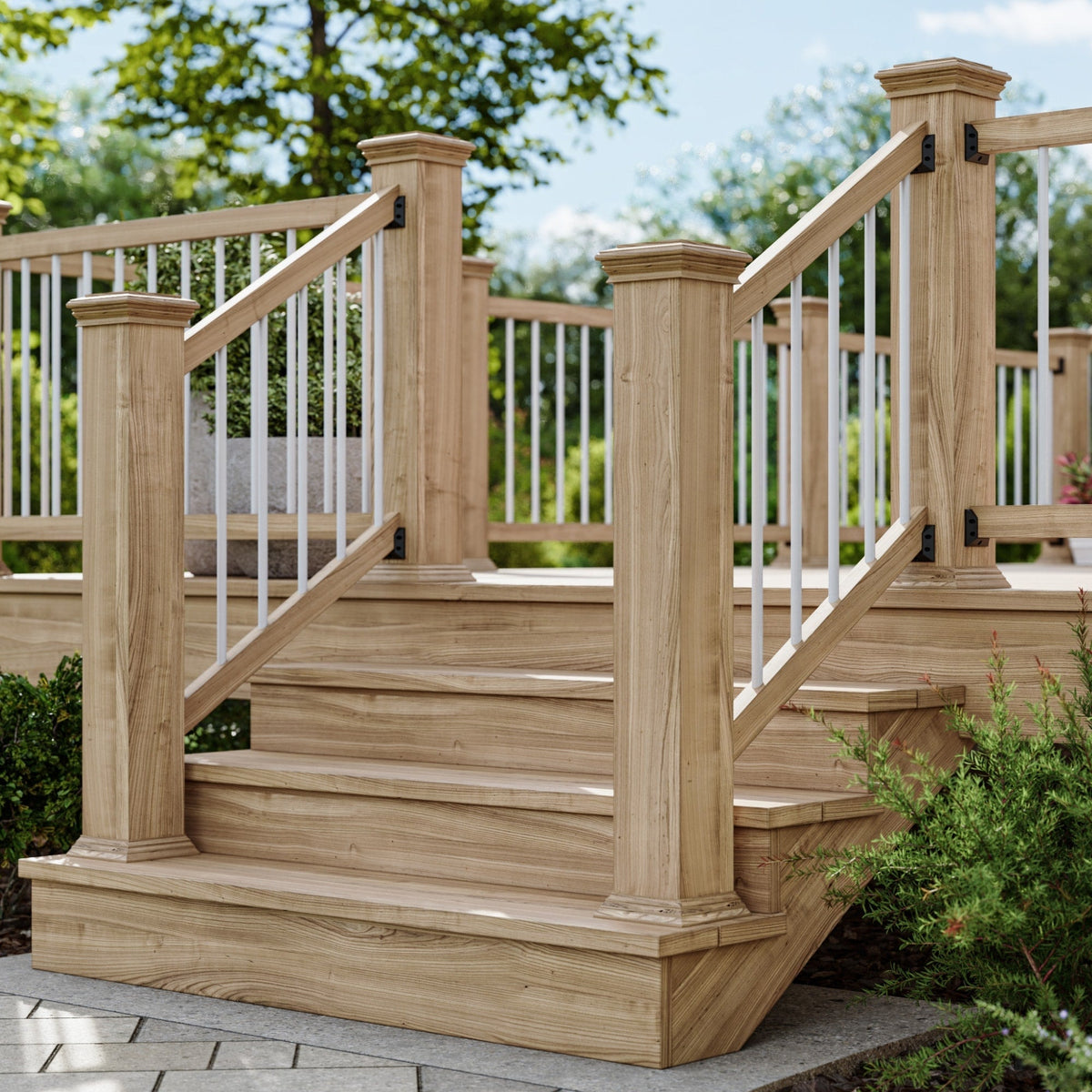 Deckorators 3/4-in x 26-in White Aluminum Round Deck Baluster (10-Pack)