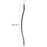 Deckorators 3/16-in x 1-in x 32-1/4-in Black Aluminum Deck Baluster (5-Pack)
