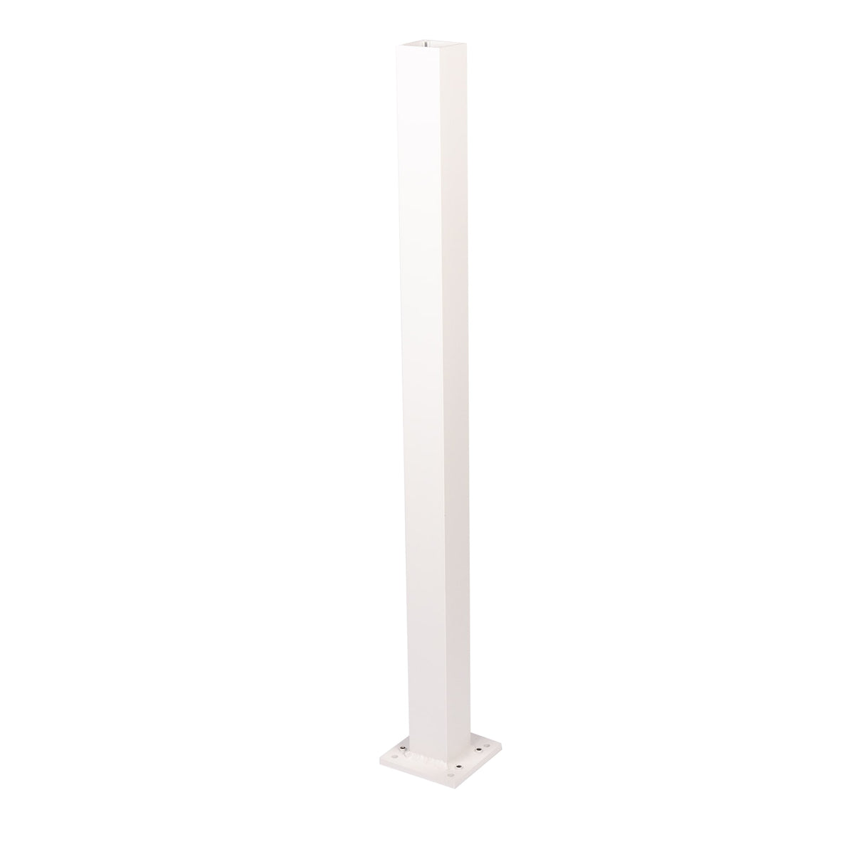 Deckorators 2.5-in x 2.5-in x 3-1/4-ft Textured White Aluminum Deck Line Post