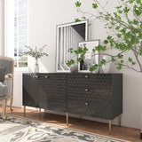 Clihome Modern/Contemporary Black Tv Cabinet (Accommodates TVs up to 60-in)