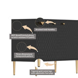 Clihome Modern/Contemporary Black Tv Cabinet (Accommodates TVs up to 60-in)