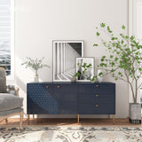 Clihome Modern/Contemporary Navy Tv Cabinet (Accommodates TVs up to 60-in)
