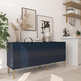 Clihome Modern/Contemporary Navy Tv Cabinet (Accommodates TVs up to 60-in)