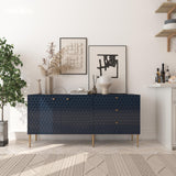Clihome Modern/Contemporary Navy Tv Cabinet (Accommodates TVs up to 60-in)