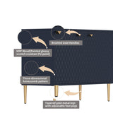 Clihome Modern/Contemporary Navy Tv Cabinet (Accommodates TVs up to 60-in)