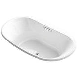 Underscore 6 ft. Acrylic Oval Drop-in  Rectangular Non-Whirlpool Bathtub in White - Super Arbor
