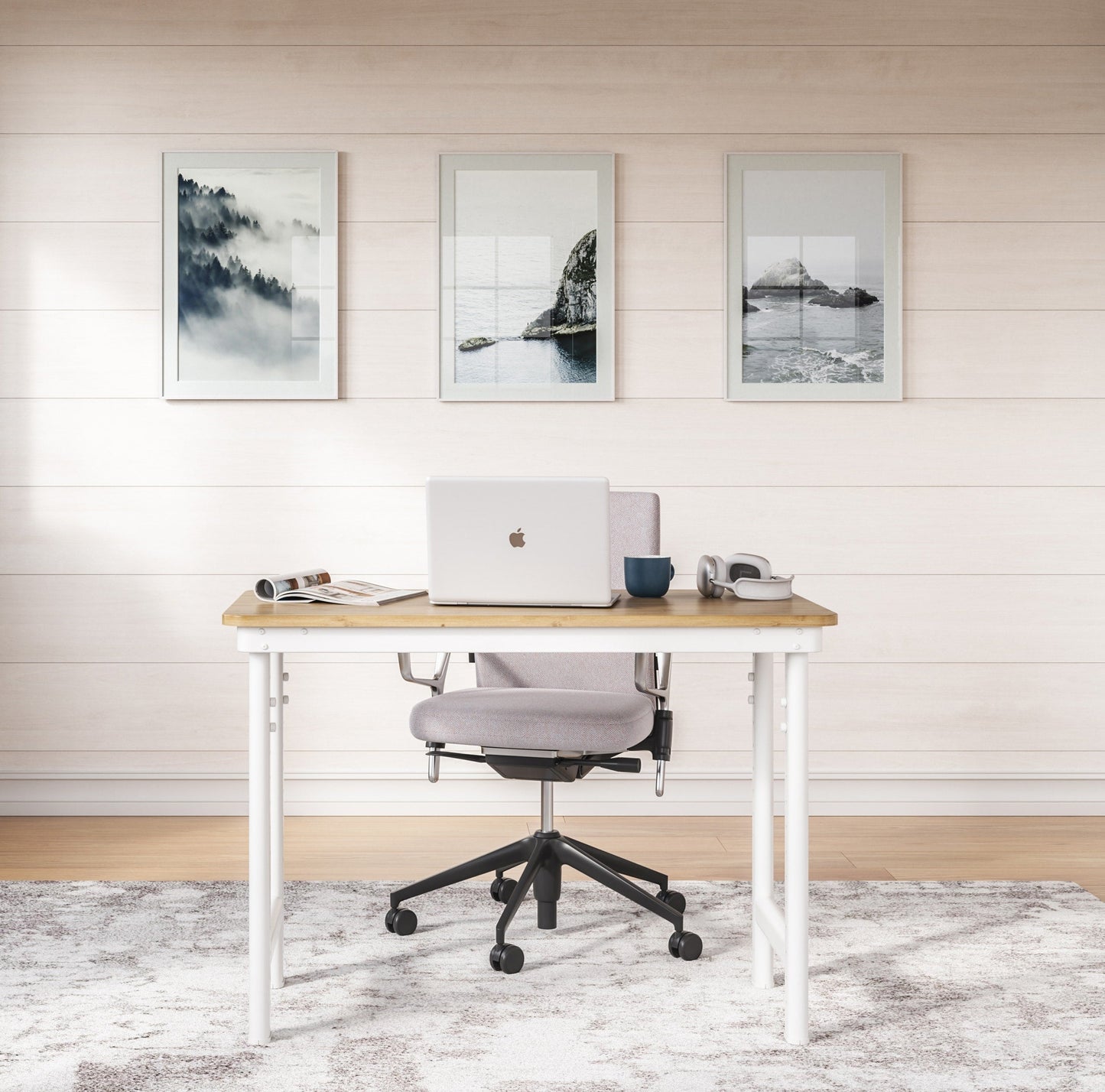Everest Work Table 44-in W x 32-in H Steel Cloud White Freestanding Utility Storage Cabinet