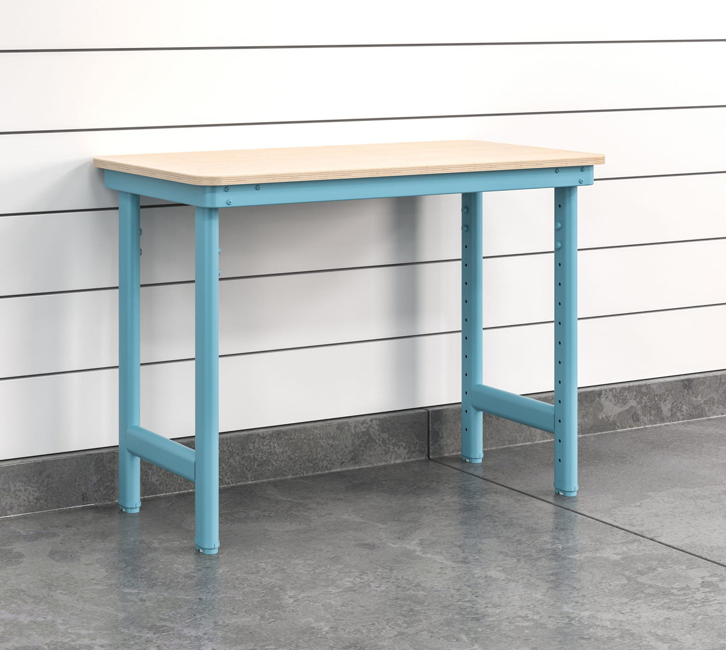 Everest Work Table 44-in W x 32-in H Steel Modern Blue Freestanding Utility Storage Cabinet