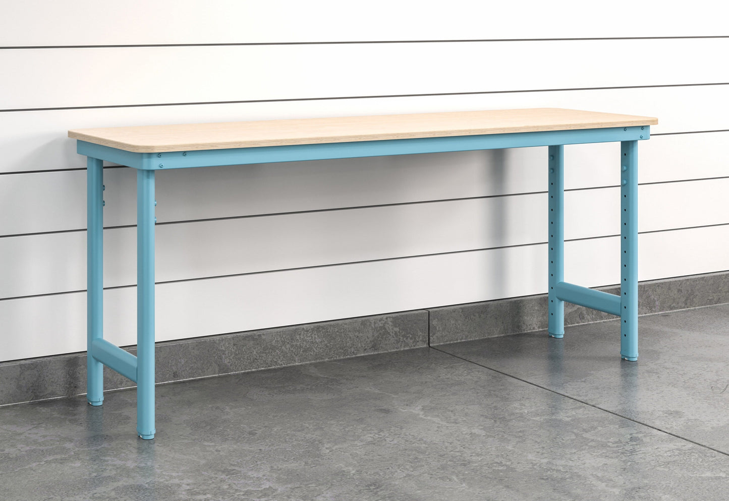 Everest Work Table 72-in W x 32-in H Steel Modern Blue Freestanding Utility Storage Cabinet