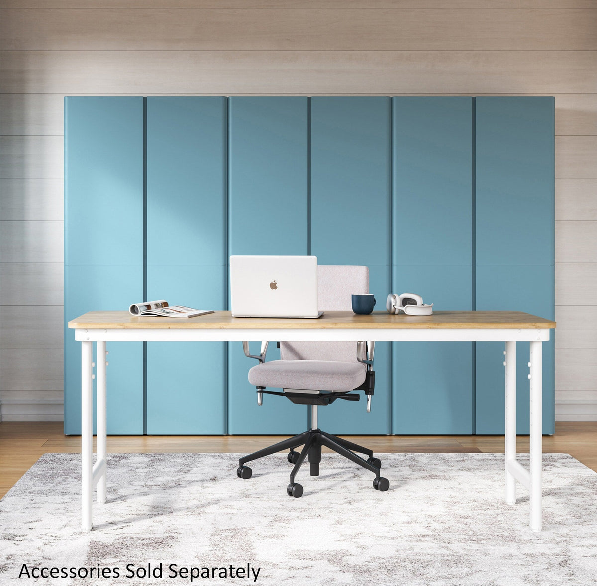 Everest Work Table 72-in W x 32-in H Steel Cloud White Freestanding Utility Storage Cabinet