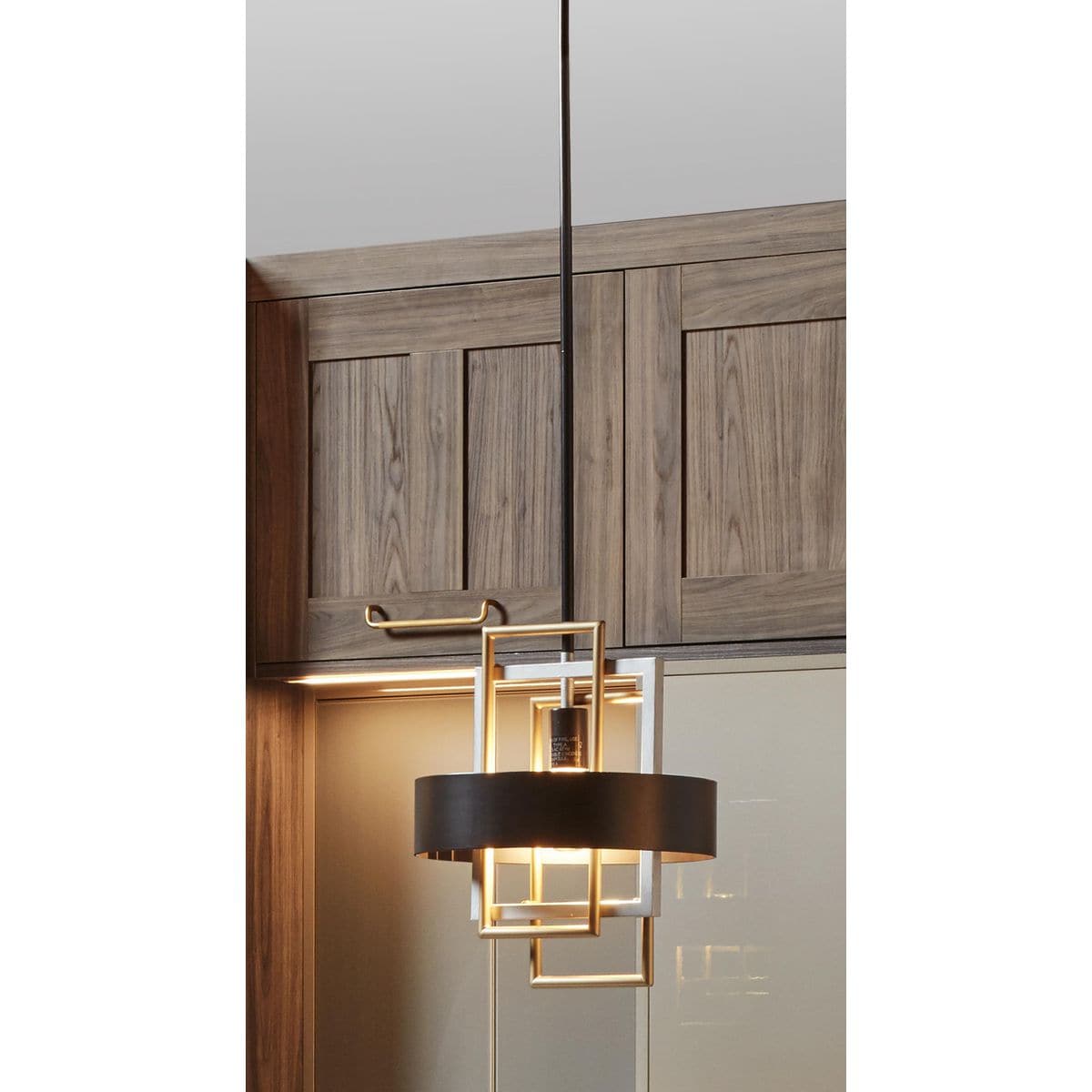 Progress Lighting Adagio 3-Light Matte Black Modern/Contemporary Geometric Medium Hanging Pendant Light