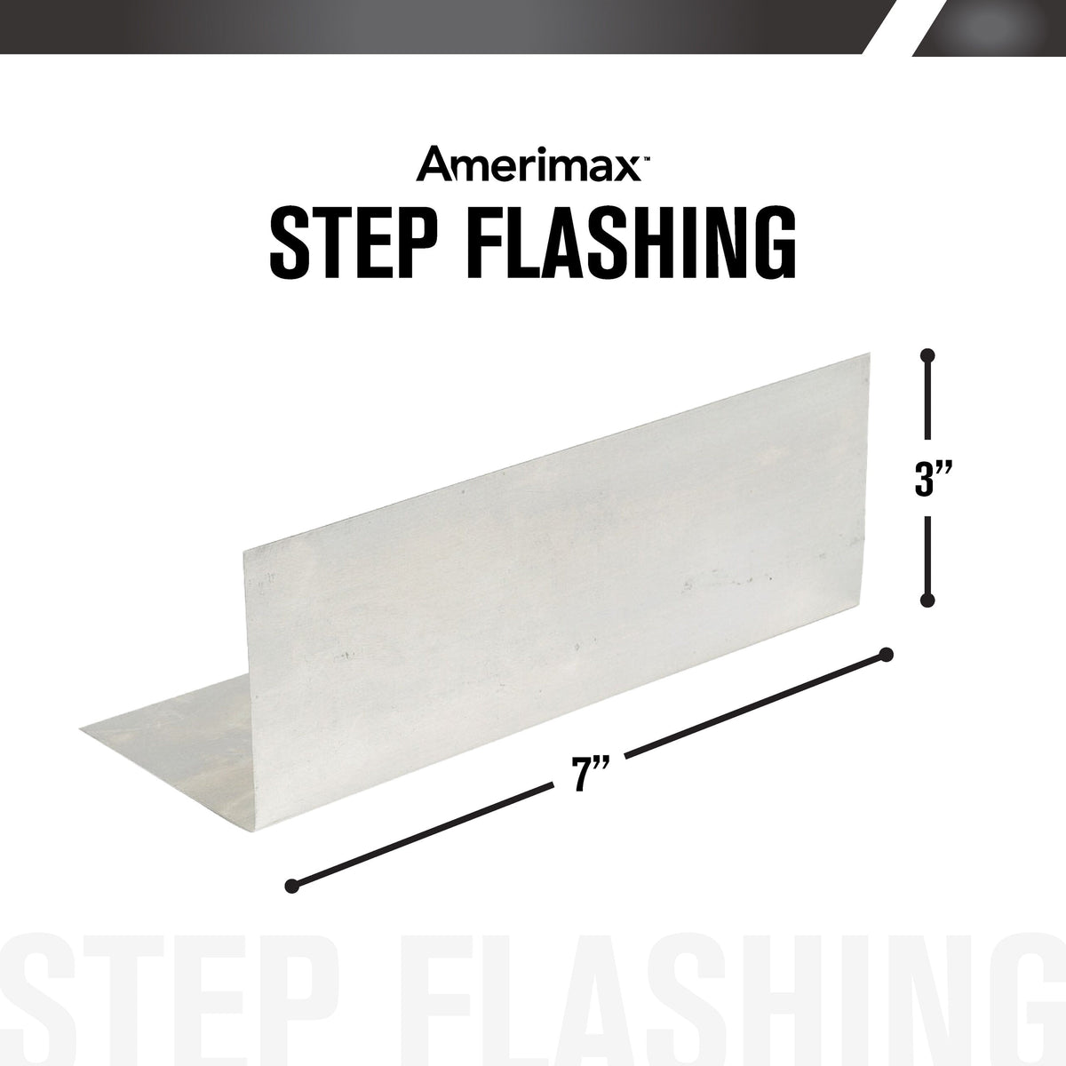 Amerimax 3-in x 7-in Silver Aluminum Step Flashing, 29-Gauge