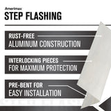 Amerimax 3-in x 7-in Silver Aluminum Step Flashing, 29-Gauge