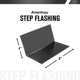 Amerimax 4-in x 8-in Black Aluminum Step Flashing