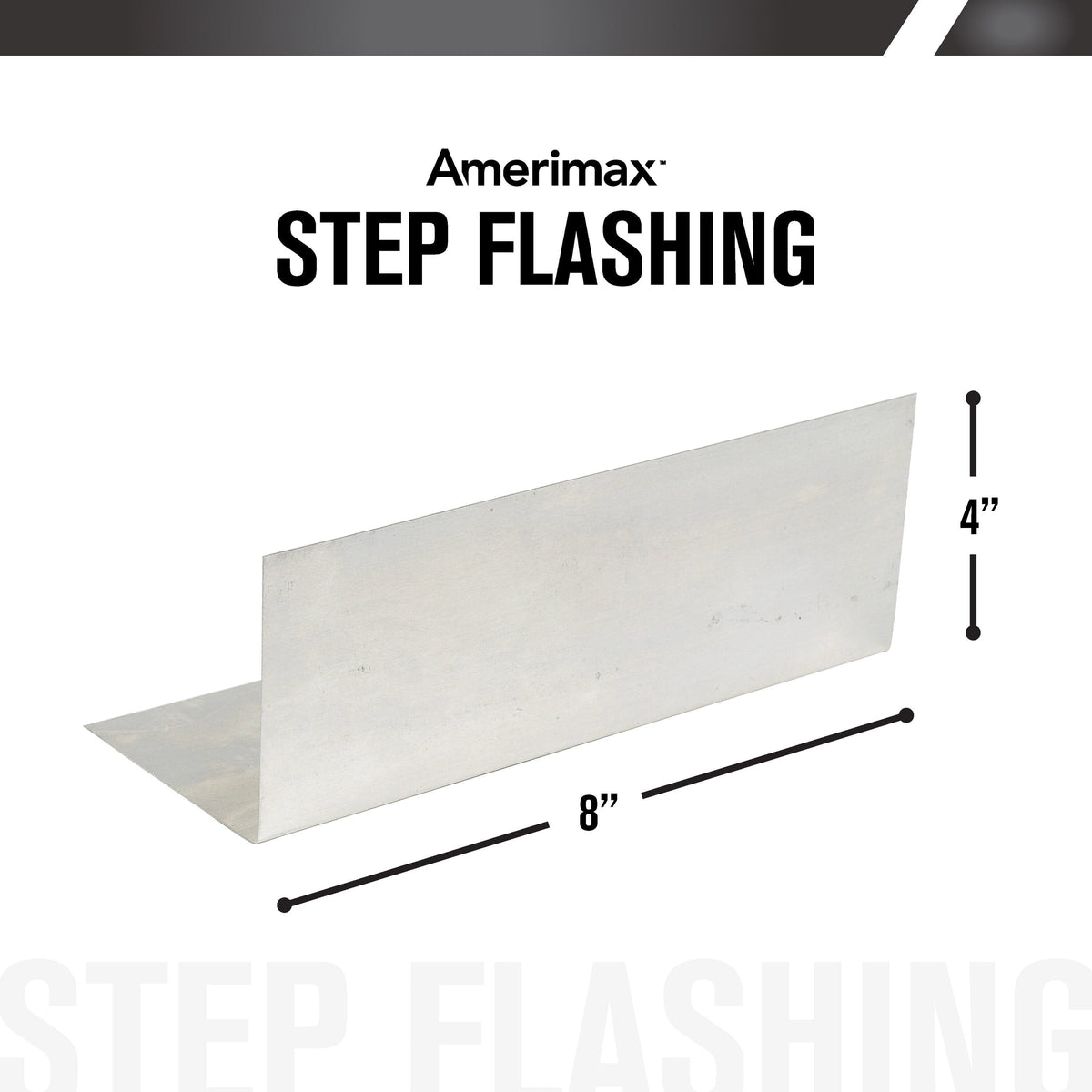 Amerimax 4-in x 8-in Silver Galvanized Steel Step Flashing