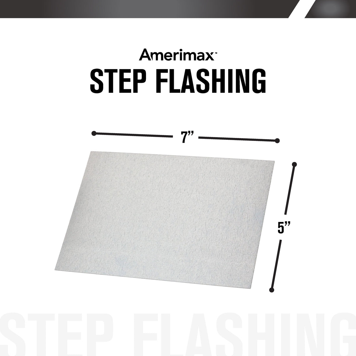Amerimax Flat Shingle Step Flashing, 5-in x 7-in, Silver Galvanized Steel