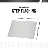 Amerimax Flat Shingle Step Flashing, 5-in x 7-in, Silver Galvanized Steel