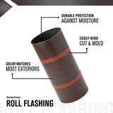 Amerimax Roll Flashing, 10-in x 10-ft, Black Aluminum