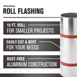 Amerimax 10-in x 10-ft Silver Aluminum Roll Flashing, Mill Finish