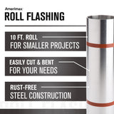 Amerimax 14-in x 10-ft Silver Galvanized Steel Roll Flashing