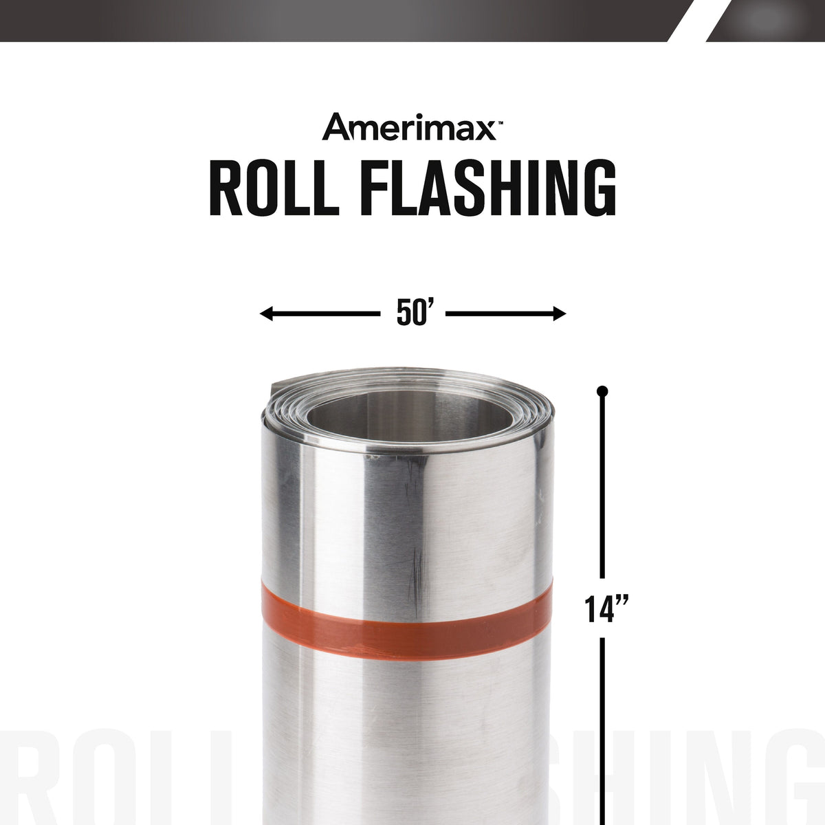 Amerimax 14-in x 50-ft Silver Aluminum Roll Flashing, Mill Finish