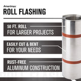 Amerimax 14-in x 50-ft Silver Aluminum Roll Flashing, Mill Finish