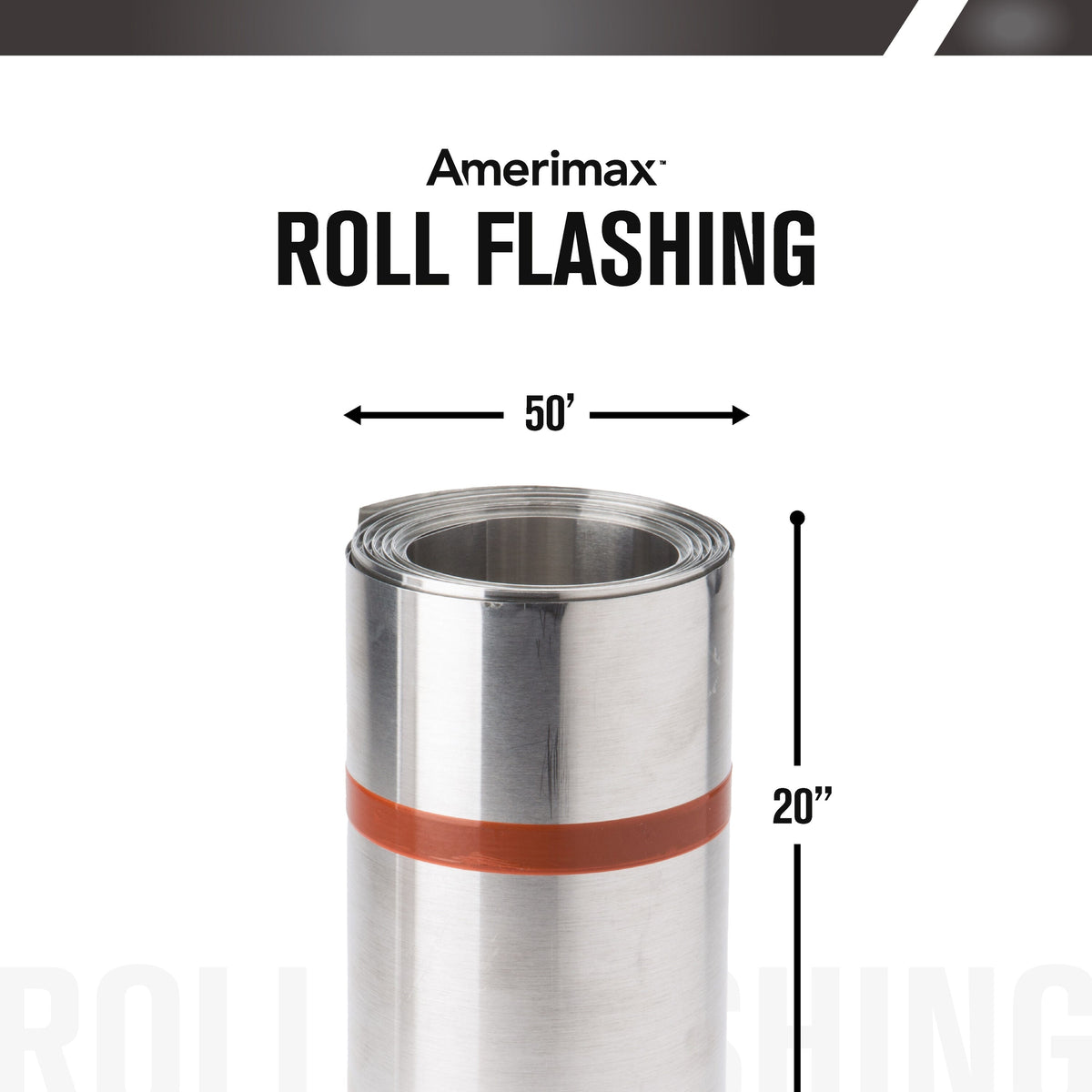 Amerimax 20-in x 50-ft Silver Galvanized Steel Roll Flashing