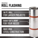 Amerimax 20-in x 50-ft Silver Galvanized Steel Roll Flashing